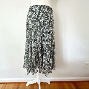 Vintage Women Y2K Sheer Asymmetrical Skirt Large Fairy Grunge Maximalist Retro